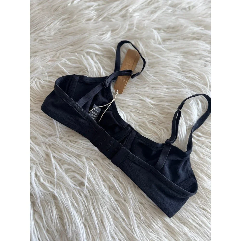 Skims Cotton Logo Demi Bra Soot Size 32B - Picture 6 of 6
